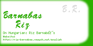 barnabas riz business card